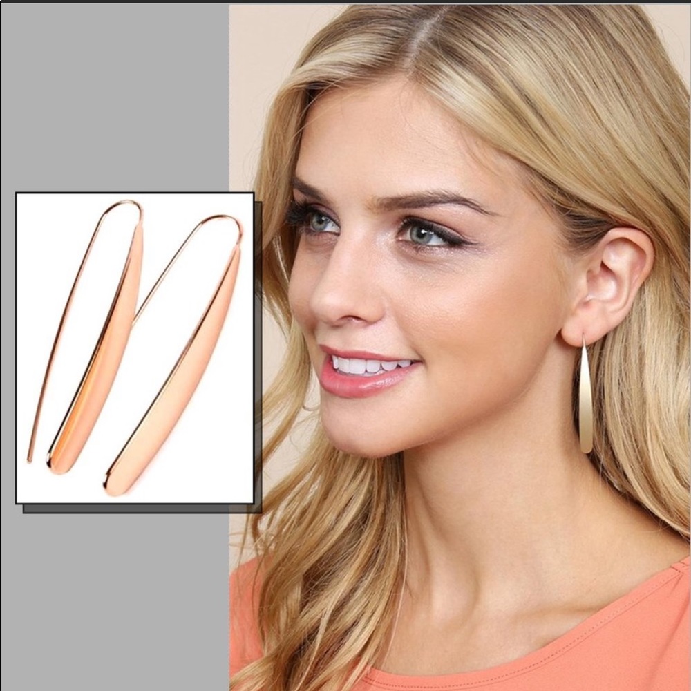 Rose gold earrings